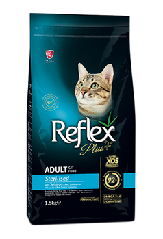 Reflex Plus Adult Sterilised Cat Salmon для Взрослых Стерилизованных Кошек с лососем 1,5кг