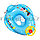 Надувной детский плавательный круг лодка Микки Маус с рулем голубая, фото 2