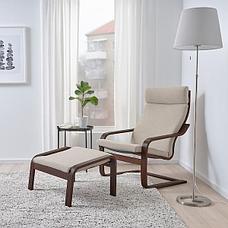 Кресло ПОЭНГ, коричневый/Хили бежевый ИКЕА, IKEA, фото 2