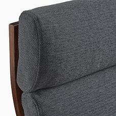 Кресло ПОЭНГ, коричневый/Хили темно-серый ИКЕА, IKEA, фото 2