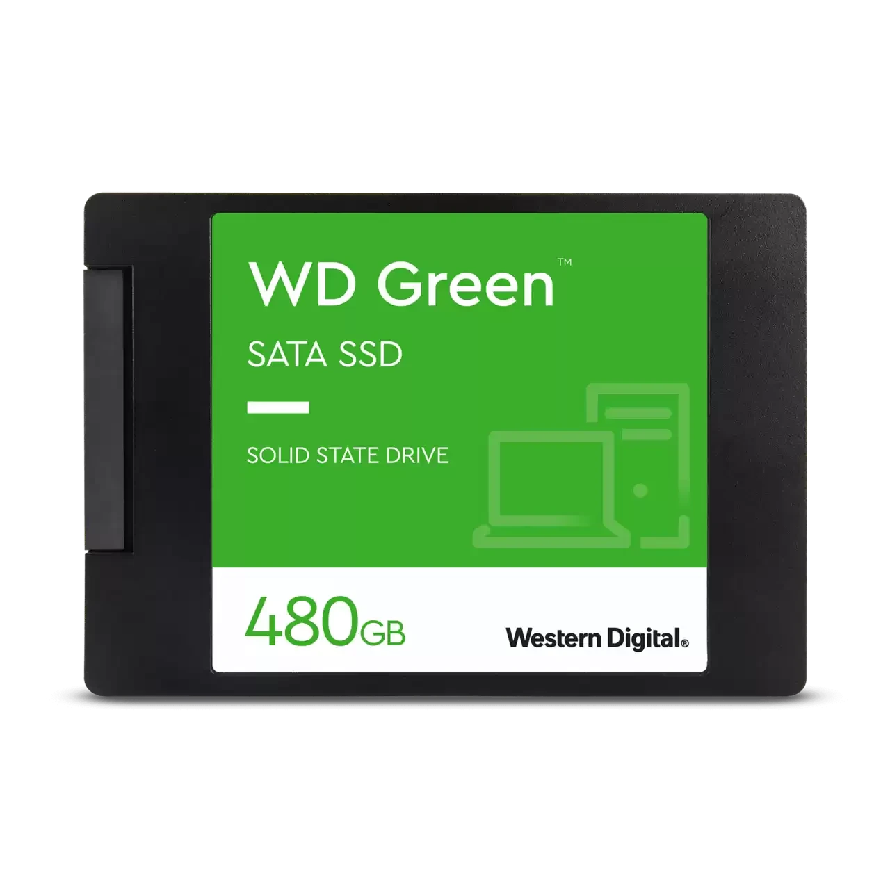 Western Digital WDS480G3G0A Твердотельный накопитель 480GB SSD Серия GREEN 2.5 SATA3 R545Mb/s 7mm - фото 1 - id-p101715366