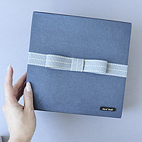 Коробка подарочная, синяя, 20х20х9 см.