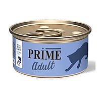 Консервы PRIME MEAT ADULT CAT для взрослых кошек с тунцом и сурими в собственном соку (70 гр)