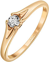 Кольцо ЛУКАС лукас R01-D-SL06-010-G3 17.5 1.61 г золото, бриллиант
