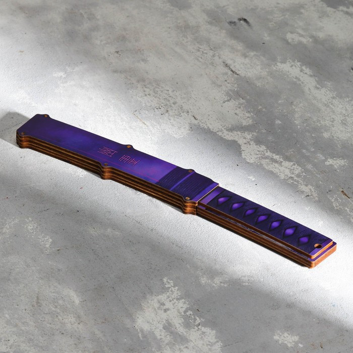 Деревянный нож Танто Беспокойный, фиолетовый 30 см. - фото 2 - id-p101718787