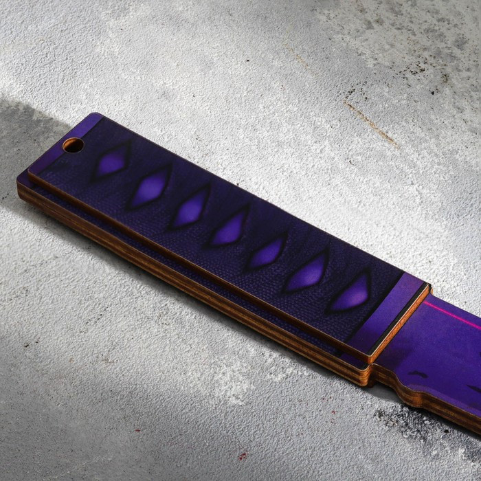 Деревянный нож Танто Беспокойный, фиолетовый 30 см. - фото 5 - id-p101718787