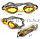 Очки для плавания с берушами в чехле Conquest BL581 золотой, фото 3