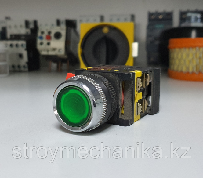 Кнопка зеленая М22 4А, фото 1