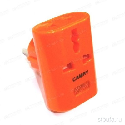 Тройник электрический "евро" Adapter СAMRY оранжевый