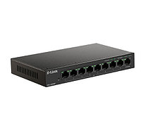 D-Link DES-1009MP/A1A Неуправляемый коммутатор с 8 портами (8 портов РоЕ 802.3af/at  PoE-бюджет 117
