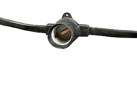 Провод ретро гирлянды, плоский, 3 патрона в метре