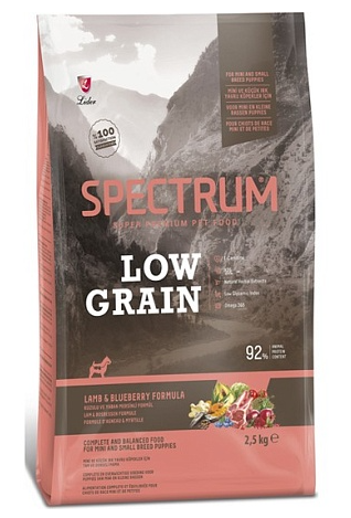 Spectrum Low Grain MINI/SMALL PUPPY Lamb&Blueberry для щенков мелких пород с ягнёнком и голубикой, 2.5кг - фото 1 - id-p101725400