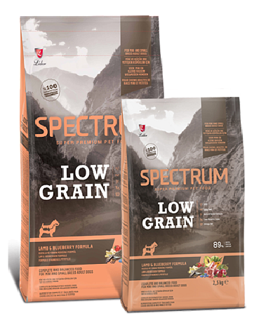 Spectrum Low Grain MINI/SMALL ADULT Lamb&Blueberry для взрослых мелких пород с ягнёнком и голубикой, 8кг