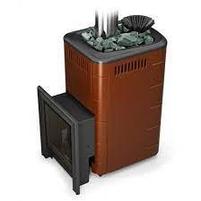 Печь-каменка Таймыр 2017 Carbon с большим светопрозрачным экраном, с закрытой каменкой антрацит. TMF., фото 2