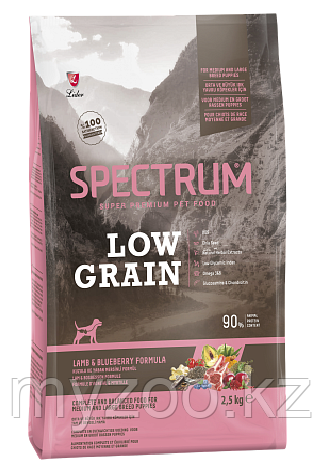 Spectrum Low Grain Medium&Large Breed Puppy Lamb&Blueberry для щенков крупн. пород с ягнён. и голубик. 2.5кг