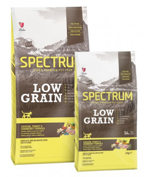 Spectrum Low Grain KITTEN Chicken&Turkey&Cranberry для котят с курицей, индейкой и клюквой, 12кг
