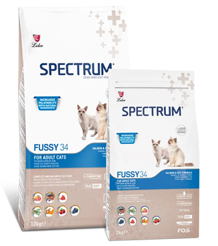Spectrum Adult Fussy34  для взрослых кошек с лососем и рисом 2кг