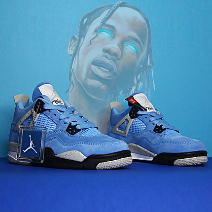 Kроссовки Air Jordan 4 Retro University Blue (38 размер), фото 2