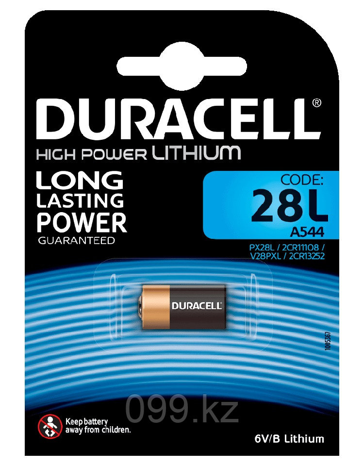Батарейка 28L (2CR-1, 3N) 6V Duracell Blister/1