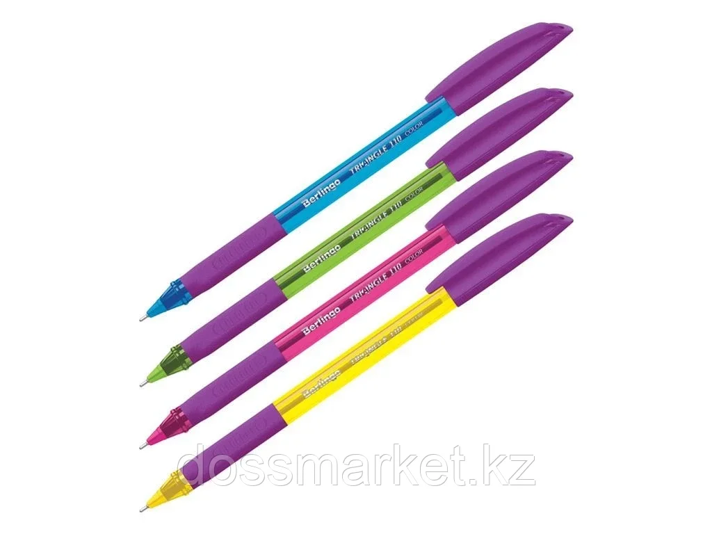 Ручка шариковая BERLINGO Triangle 110 Color 0,7 мм, синяя - фото 1 - id-p101738790