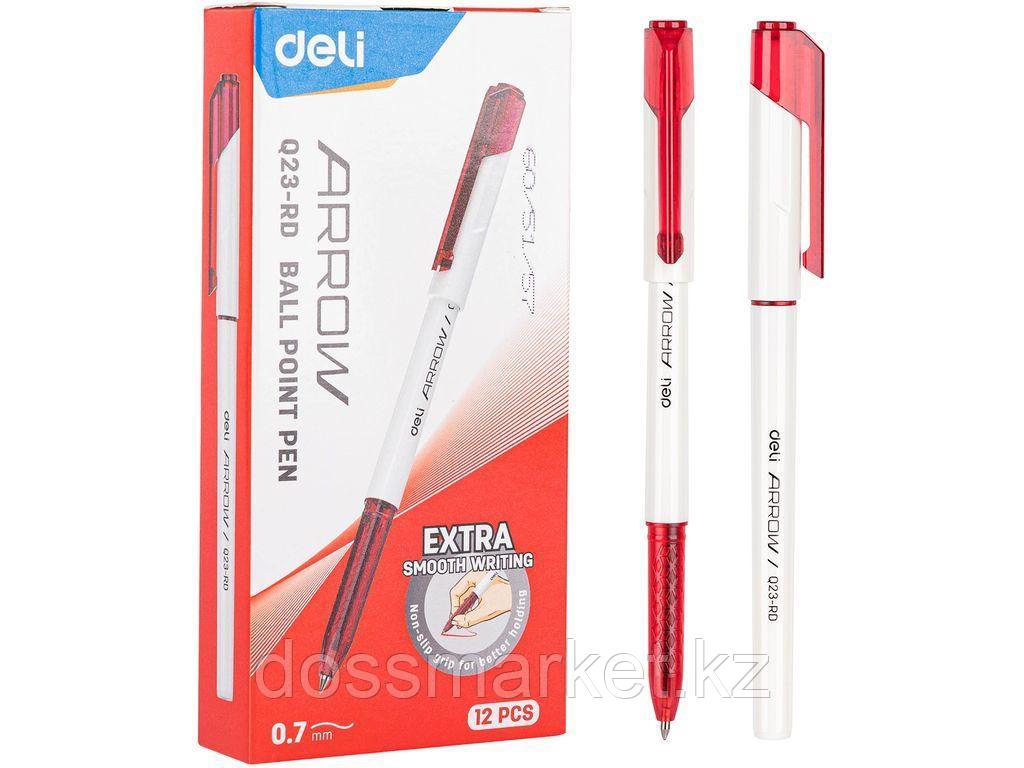 Ручка шариковая DELI Arrow, 0,7 мм, красная