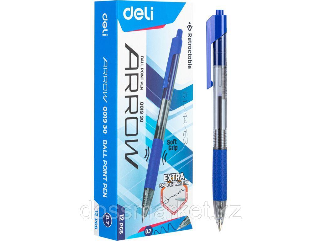 Ручка шариковая DELI Arrow Q01930 автоматическая, 0,7 мм, синяя - фото 1 - id-p101738817