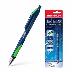 Ручка шариковая ERICH KRAUSE Megapolis автоматическая, 0,7 мм, синяя