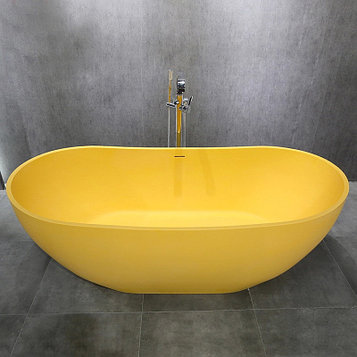 Ванна овальная, жёлтая