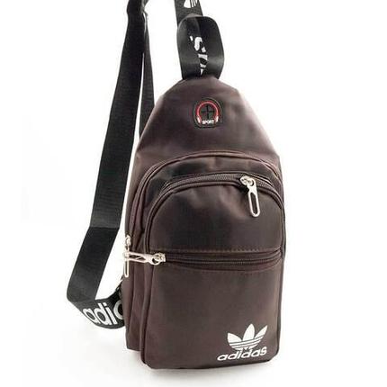 Мини-рюкзак спортивный однолямочный 8543-6908 с разъемом для наушников (Adidas), фото 2