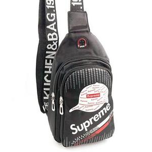 Мини-рюкзак спортивный однолямочный 8543-6908 с разъемом для наушников (Supreme)