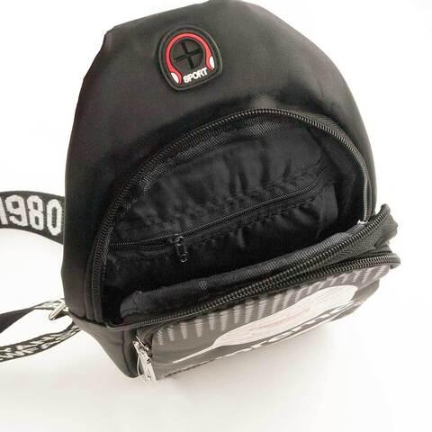 Мини-рюкзак спортивный однолямочный 8543-6908 с разъемом для наушников (Adidas) - фото 6 - id-p101752606