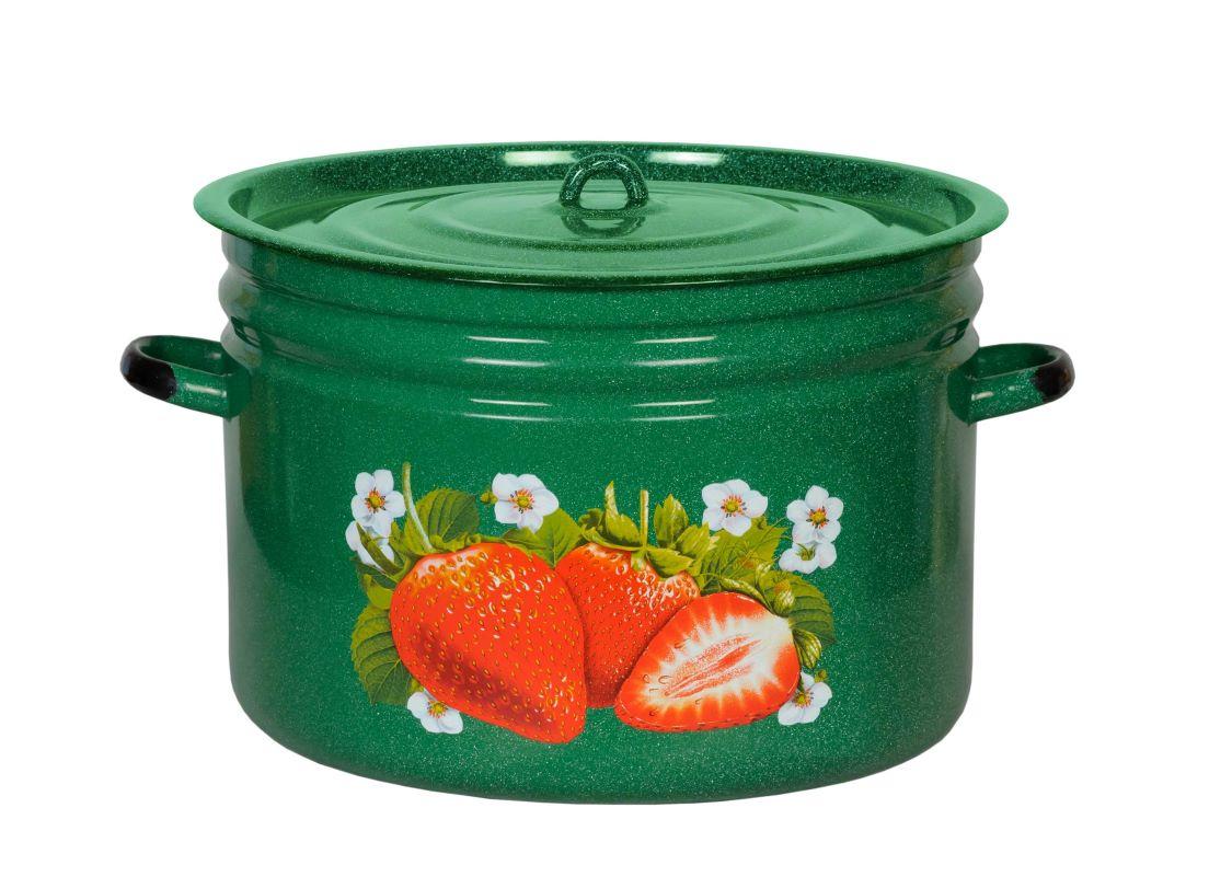 Бак эмалированный 24 л, Стальэмаль 1с29с, Клубника садовая, изумрудный, фото 1
