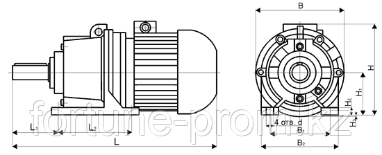 Мотор-редуктор планетарный 3МП-50 (1МПз-50) - фото 2 - id-p101754453