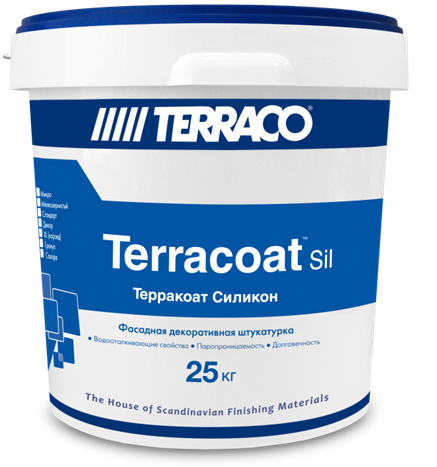 Штукатурка декоративная TERRACOAT GRANULE SIL Terraco(Террако) в ведре 15 кг / 25 кг