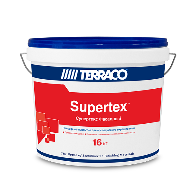 Штукатурка декоративная SUPERTEX INTERIOR Terraco(Террако) в ведре 25 кг