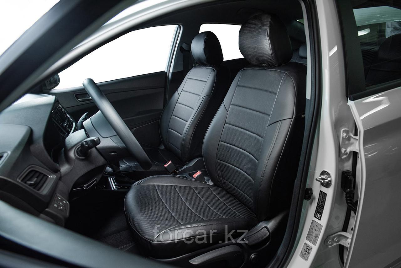 Чехлы для Volkswagen Jetta 2011-2018 черная экокожа - фото 3 - id-p101760380