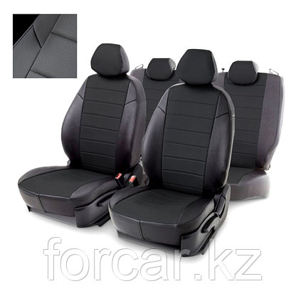 Чехлы для Mitsubishi Outlander 3 2012-2019 черная экокожа, фото 1