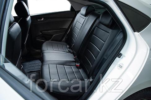 Чехлы для Nissan X-Trail T32 2014+ черная экокожа, фото 3