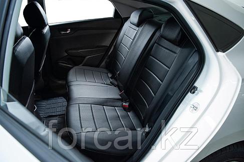 Чехлы для Subaru Forester 2012+ черная экокожа, фото 2