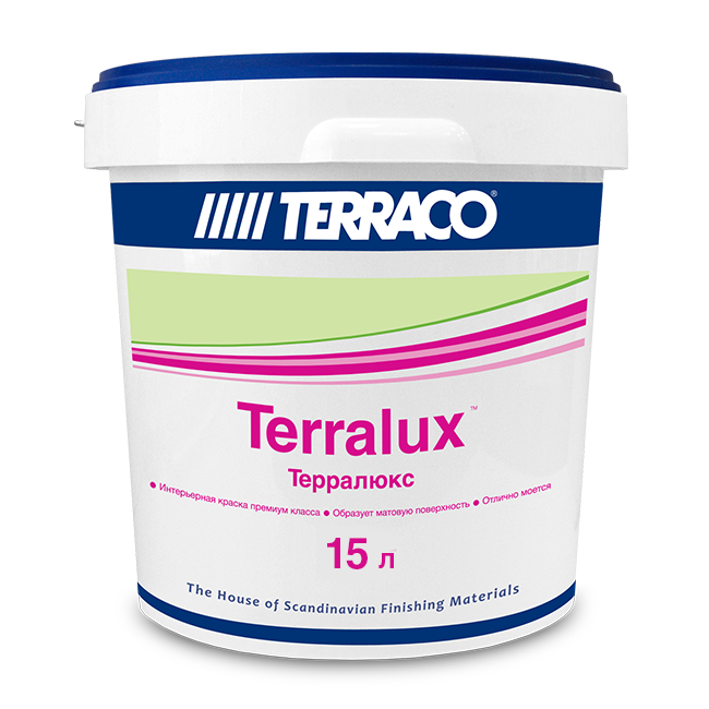 Краска интерьерная TERRALUX Terraco(Террако) в ведре 3.5 л / 8 л / 15 л