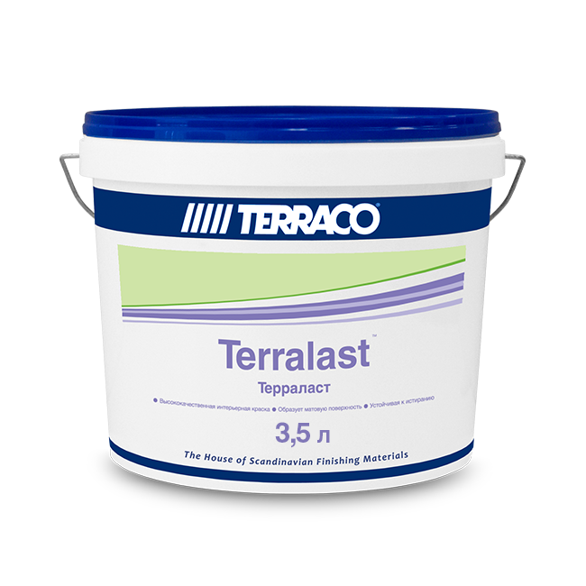 Краска интерьерная TERRALAST Terraco(Террако) в ведре 3.5 л / 8 л / 15 л