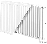 Радиатор стальной тип 33VK H500мм*L400 - L3000мм панельный Bjorne нижнее подключение, фото 1