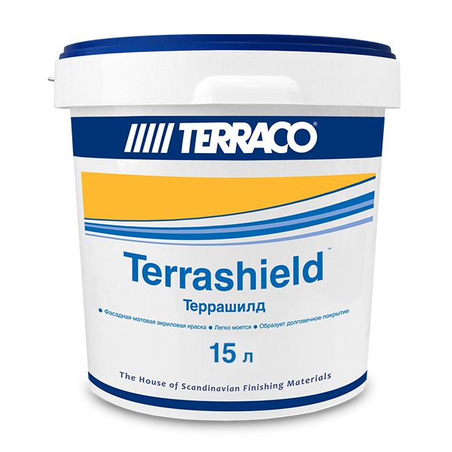 Краска для фасада TERRASHIELD Terraco(Террако) в ведре 3.5 л / 8 л / 15 л