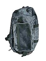 Сумка-рюкзак рыболовная "Yaman" Sling Shoulder Bag, 44х24х17 см, цв. серый камуфляж /5/ Y-SSB-01