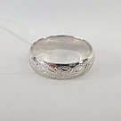 Обручальное кольцо из серебра с гравировкой SOKOLOV 94110017 покрыто  родием, фото 2