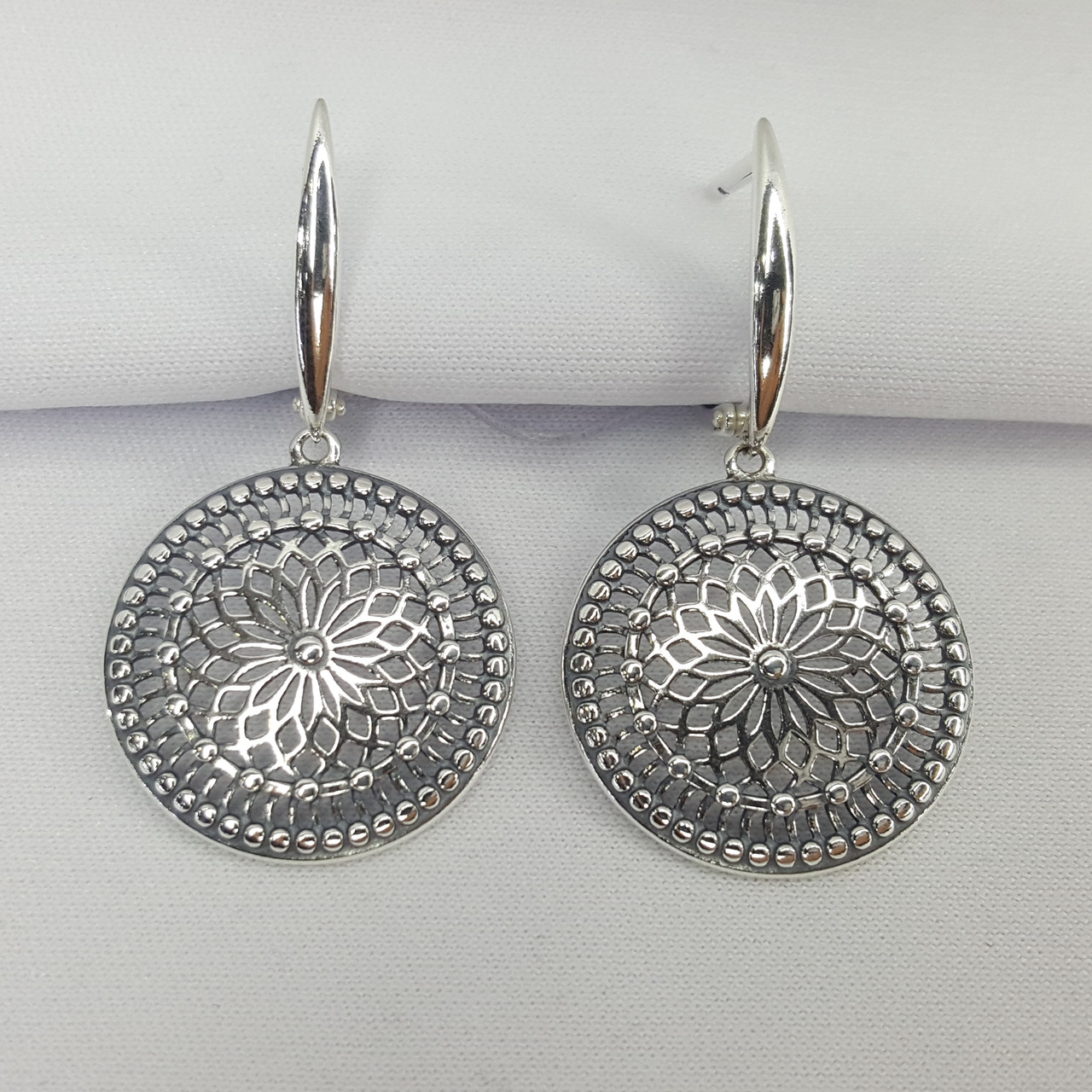 Серьги из серебра Diamant 95-121-01112-1 черненное серебро, фото 1