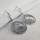 Серьги из серебра Diamant 95-121-01112-1 черненное серебро, фото 2