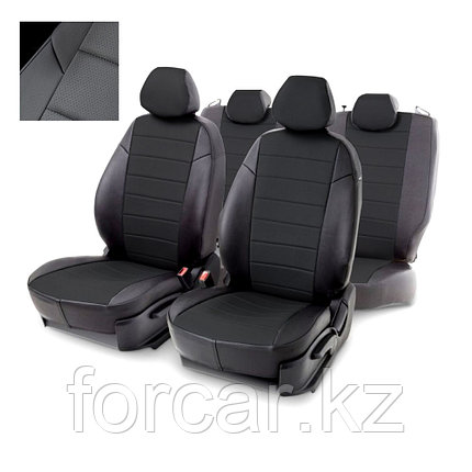 Чехлы для Nissan Terrano III (без airbag) 2014+ черная экокожа, фото 2