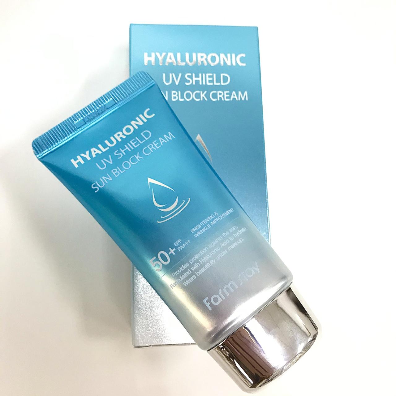 Farm Stay Солнцезащитный крем для лица и тела Hyaluronic Uv Shield Sun Block Cream SPF50+