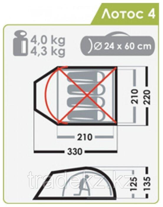 Палатка туристическая NORMAL Лотос 4 - фото 2 - id-p101775114